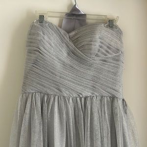 Aidan Mattox size 4 strapless tea length dress